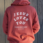 Jesus Loves You - 100% Organic Cotton - Rosewood